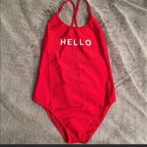 Hello/Goodbye One piece bathing suit